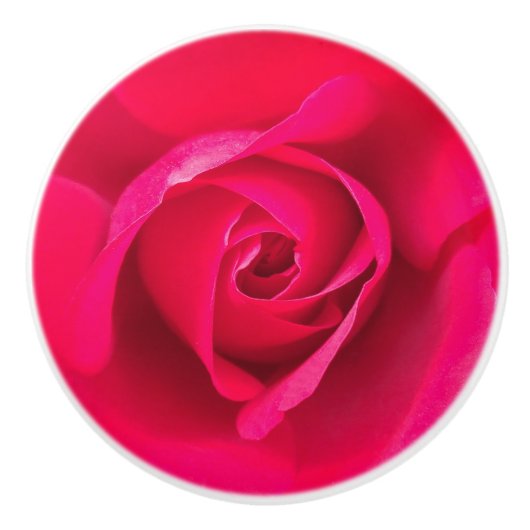 Romantische Rosa Rose v2 Keramikknauf (Vorderseite)