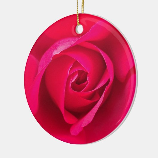 Romantische Rosa Rose v2 Keramikornament (Links)