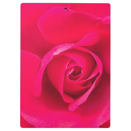 Romantische Rosa Rose v2 Klemmbrett (Rückseite)