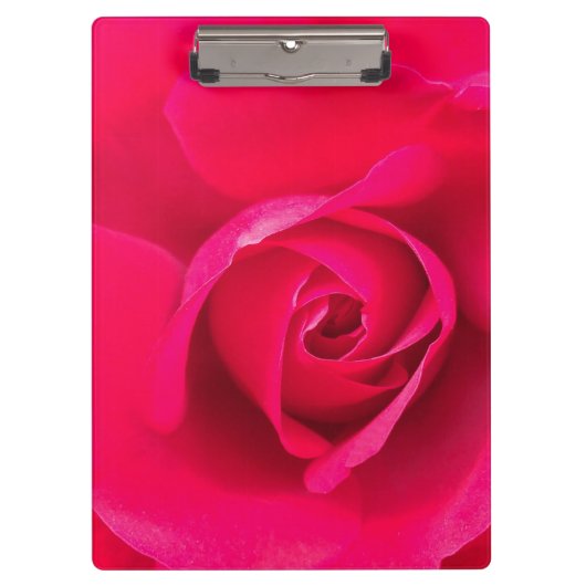 Romantische Rosa Rose v2 Klemmbrett (Vorderseite)