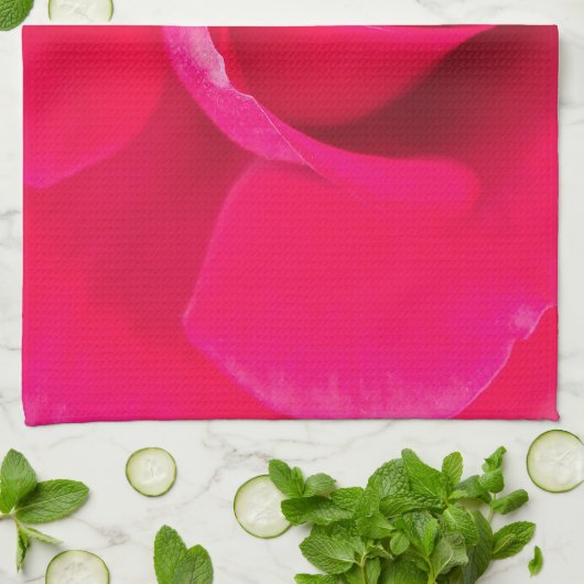 Romantische Rosa Rose v2 Küchentuch (Gefaltet)