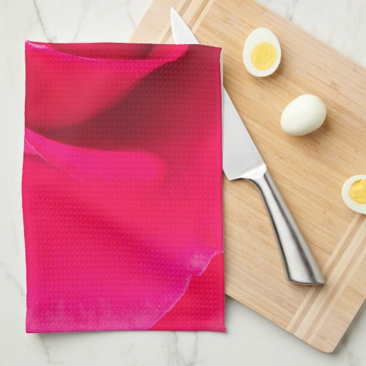 Romantische Rosa Rose v2 Küchentuch (Viertel Falte)