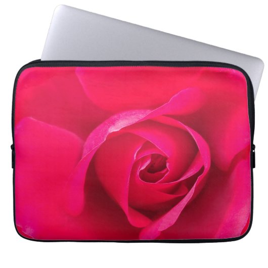 Romantische Rosa Rose v2 Laptopschutzhülle (Vorderseite)