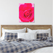 Romantische Rosa Rose v2 Leinwanddruck (Insitu (Schlafzimmer))