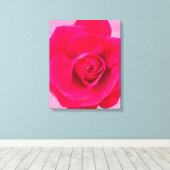 Romantische Rosa Rose v2 Leinwanddruck (Insitu (Holzboden))