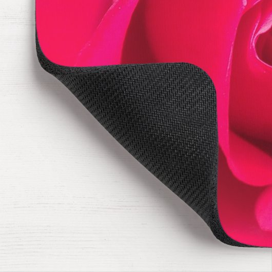 Romantische Rosa Rose v2 Mousepad (Ecke)