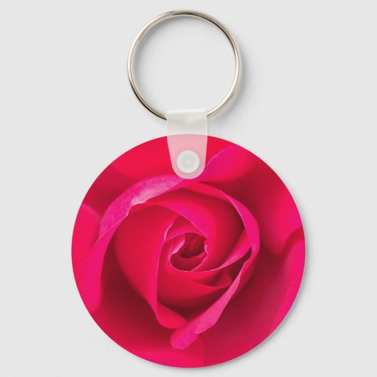 Romantische Rosa Rose v2 Schlüsselanhänger (Vorderseite)