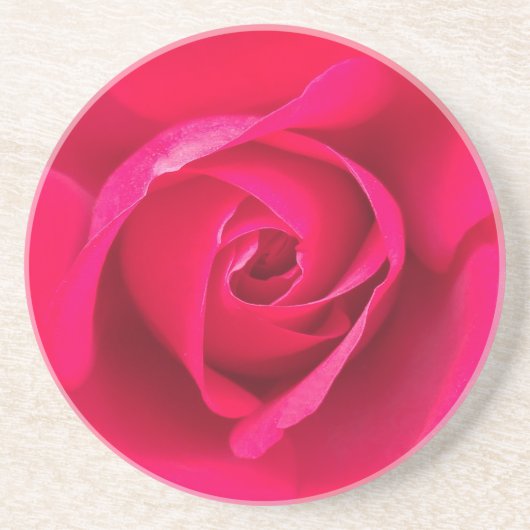 Romantische Rosa Rose v2 Untersetzer (Vorne)
