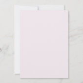 Romantische rosa Roségold-Hochzeit Einladung (Rückseite)