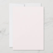 Romantische rosa Roségold-Hochzeit Einladung (Rückseite)