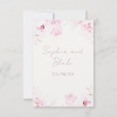 Romantische rosa Rosen Elegant und hübsch Save The Date (Rückseite)
