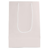 Romantische Rosa Rosen Federn Herz Hochzeit Mittlere Geschenktüte (Rückseite)