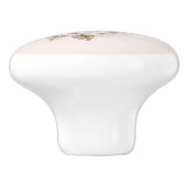 Romantische Rosa Rosen Federn Herz Liebe Keramikknauf (Seitenansicht)