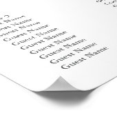 Romantische rosa Rosen Hochzeitstabelle Poster (Ecke)