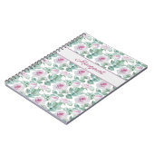 Romantische rosa Rosen personalisiert Notizblock (Linke Seite)