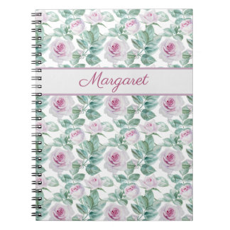 Romantische rosa Rosen personalisiert Notizblock