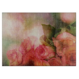 Romantische rosa Rosen Soft Finish Schneidebrett