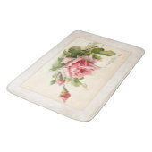 Romantische rosa Rosen über künstlerischen Hinterg Badematte (Schrägansicht)