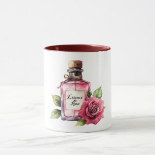 Romantische rosa Rosenblume Tasse