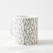 Romantische rosa Rosenblumen Kaffeetasse (Vorderseite Links)