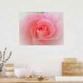 Romantische rosa Rosendrucke Poster (Küche)