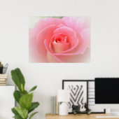 Romantische rosa Rosendrucke Poster (Heimbüro)