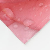 Romantische Rosa Rosentropfen Fleecedecke (Ecke)