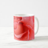 Romantische Rosa Rosentropfen Kaffeetasse (VorderseiteRechts)