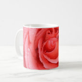 Romantische Rosa Rosentropfen Kaffeetasse (Vorderseite Links)
