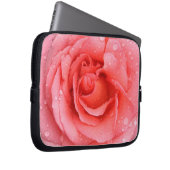 Romantische Rosa Rosentropfen Laptopschutzhülle (Vorne Rechts)
