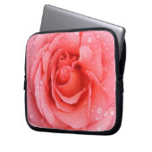 Romantische Rosa Rosentropfen Laptopschutzhülle (Vorderseite Links)