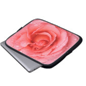Romantische Rosa Rosentropfen Laptopschutzhülle (Vorne Knopf)