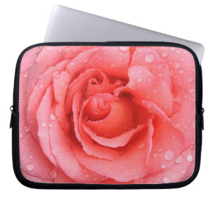 Romantische Rosa Rosentropfen Laptopschutzhülle