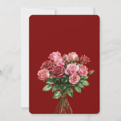 Romantische Rosa Roses Blumenhochzeit Einladung (Rückseite)