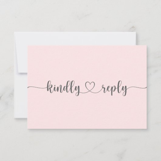 Romantische rosa Roses Wedding RSVP Response Einla Einladung (Rückseite)