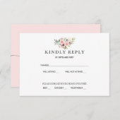 Romantische rosa Roses Wedding RSVP Response Einla Einladung (Vorne/Hinten)