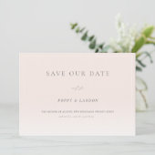 Romantische Rosa Save the Date-Karte Date (Stehend Vorderseite)