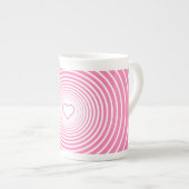 Romantische rosa Tasse mit Herz (Vorderseite Rechts)