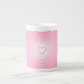 Romantische rosa Tasse mit Herz (Vorderseite)
