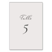 Romantische Rosa Tischnummer (Rückseite)