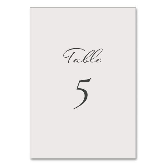 Romantische Rosa Tischnummer (Rückseite)