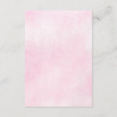 Romantische rosa und blaue RSVP-Karte Hinweiskarte (Rückseite)