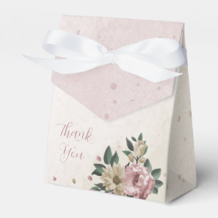 romantische rosa und champagner Blumen Hochzeit Geschenkschachtel