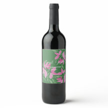 Romantische rosa und grüne Wildblumen Aquarellkuns