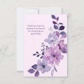 Romantische Rosa und Lila Blumenzwiebeleinladung Einladung (Vorderseite)