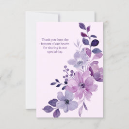 Romantische Rosa und Lila Blumenzwiebeleinladung Einladung