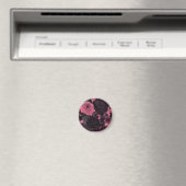 Romantische rosa und schwarz-gotische Rose Magnet (In Situ (Geschirrspüler))