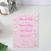 Romantische Rosa und Weiße Save the Date-Karte Einladung