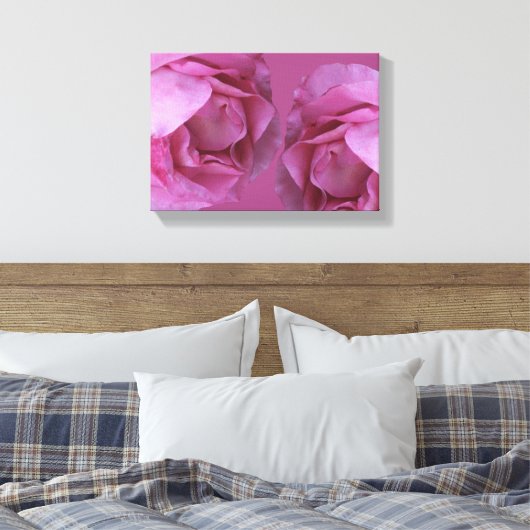 Romantische Rosa Valentine Rose Moderne Blumen Leinwanddruck (Insitu (Schlafzimmer))
