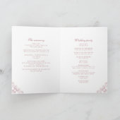Romantische Rosa Vintage Rahmen Elegante Script Ho Programm (Innenseite)